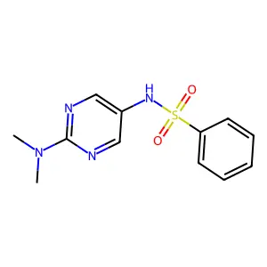 N-[2-(Dimethylamino)-5-pyrimidinyl]benzenesulfonamide structure