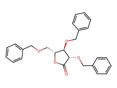 (3R,4R,5R)-3,4-Bis(benzyloxy)-5-((benzyloxy)-methyl)dihydrofuran-2(3H)-one structure