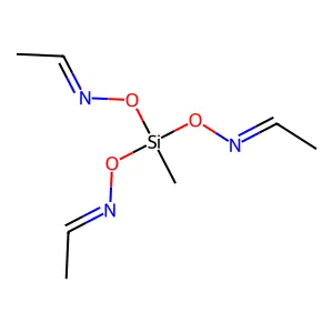 N-[bis[(ethylideneamino)oxy]-methylsilyl]oxyethanimine structure