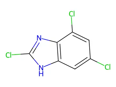 2,4,6-trichloro-1H-benzimidazole structure