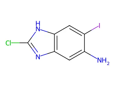 2-Chloro-5-iodo-1H-benzo[d]imidazol-6-amine structure
