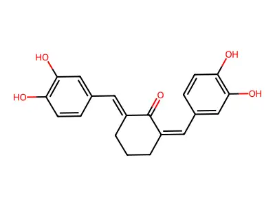 2,6-Bis(3,4-dihydroxybenzylidene) cyclohexanone structure