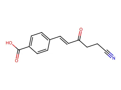 4-(5-Cyano-3-oxopent-1-enyl)benzoic acid structure