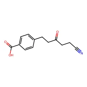 1-(p-Carboxyphenyl)-5-cyano-3-pentanone structure