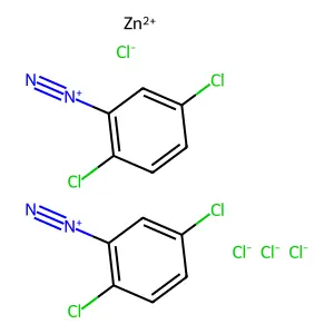 Benzenediazonium, 2,5-dichloro-, (T-4)-tetrachlorozincate(2-) (2:1) structure