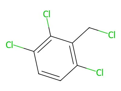 Benzene, 1,2,4-trichloro-3-(chloromethyl)- structure