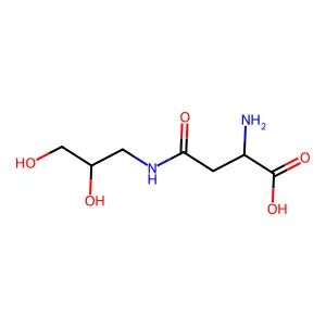 N-(2,3-dihydroxypropyl)asparagine structure