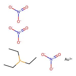 Triethylphosphine gold nitrate structure