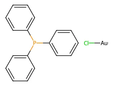 Gold(1+); triphenylphosphane structure