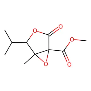 3,4-Epoxy-5-isopropyl-3-(methoxycarbonyl)-4-methyl-gamma-butyrolactone structure
