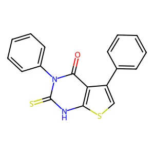 3,5-diphenyl-2-thioxo-2,3-dihydrothieno[2,3-d]pyrimidin-4(1H)-one structure