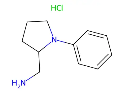 1-(1-Phenylpyrrolidin-2-yl)methanamine--hydrogen chloride (1/1) structure
