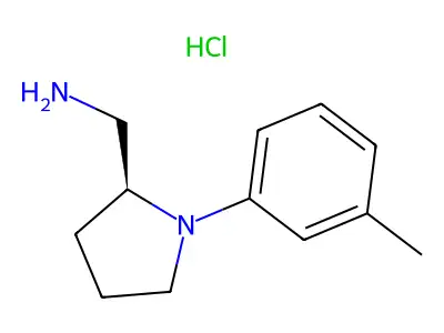 2-Pyrrolidinemethanamine, 1-(3-methylphenyl)-, monohydrochloride, (S)- structure
