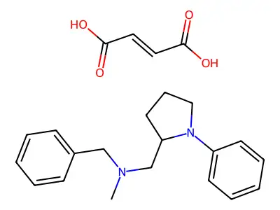 N-benzyl-N-methyl-1-(1-phenylpyrrolidin-2-yl)methanamine;but-2-enedioic acid structure