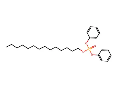 Phosphoric acid, diphenyl tetradecyl ester structure