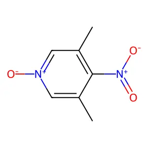 Pyridine, 3,5-dimethyl-4-nitro-, 1-oxide structure