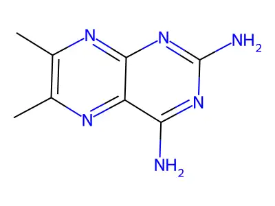 2,4-Diamino-6,7-dimethylpteridine structure