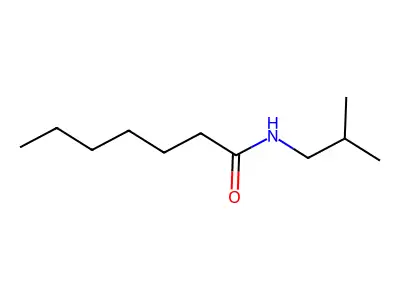 Heptanamide, N-(2-methylpropyl)- structure