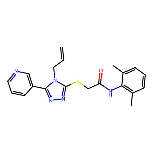 N-(2,6-dimethylphenyl)-2-{[4-(prop-2-en-1-yl)-5-(pyridin-3-yl)-4H-1,2,4-triazol-3-yl]sulfanyl}acetamide structure
