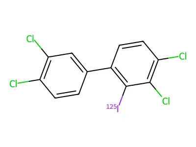 1,1'-Biphenyl, 3,3',4,4'-tetrachloro-2-(iodo-125I)- structure