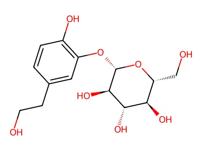 3-Hydroxytyrosol 3-O-glucoside structure