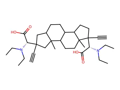 Glycine, N,N-diethyl-, (2-beta,5-alpha,17-alpha)-2-ethynyl-A-norpregn-20-yne-2,17-diyl ester structure