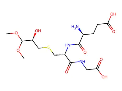 Glutathiolactaldehyde dimethylacetal structure