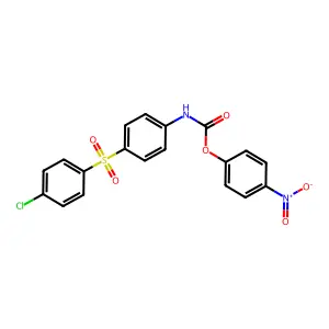 Carbanilic acid, p-((p-chlorophenyl)sulfonyl)-, p-nitrophenyl ester structure