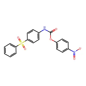 Carbanilic acid, p-(phenylsulfonyl)-, p-nitrophenyl ester structure