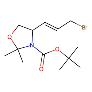 tert-butyl (4R)-4-[(E)-3-bromoprop-1-enyl]-2,2-dimethyl-oxazolidine-3-carboxylate structure