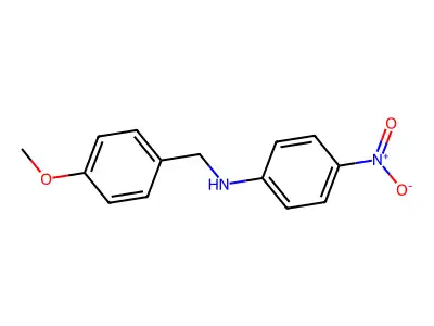 Benzenemethanamine, 4-methoxy-N-(4-nitrophenyl)- structure