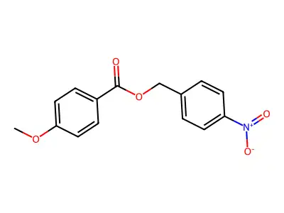 Benzoic acid, 4-methoxy-, (4-nitrophenyl)methyl ester structure