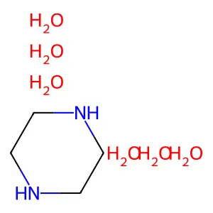 Piperazine, hexahydrate structure