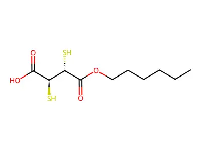 4-Hexoxy-4-oxo-2,3-bis(sulfanyl)butanoate structure