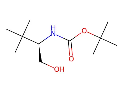 tert-Butyl (1-hydroxy-3,3-dimethylbutan-2-yl)carbamate structure