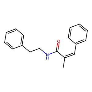(2E)-2-methyl-3-phenyl-N-(2-phenylethyl)prop-2-enamide structure