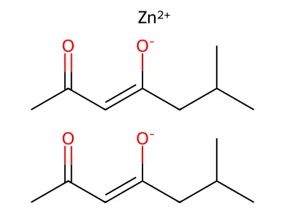 Zinc 6-methyl-2,4-heptanedionate structure