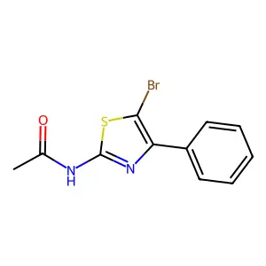 N-(5-bromo-4-phenyl-1,3-thiazol-2-yl)acetamide structure