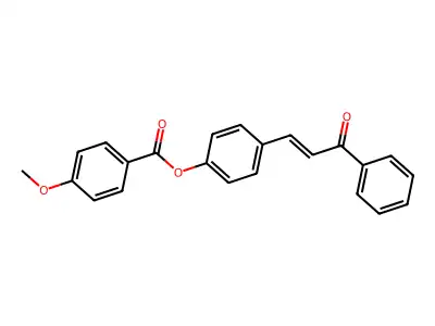 4-(3-Oxo-3-phenyl-1-propenyl)phenyl 4-methoxybenzenecarboxylate structure