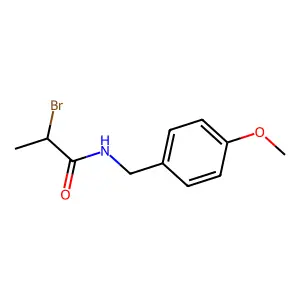 (R,S)-2-Bromo-N-(4-methoxybenzyl)propanamide structure