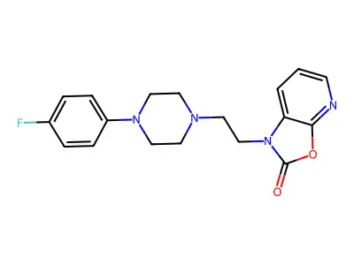 Oxazolo(5,4-b)pyridin-2(1H)-one, 1-(2-(4-(4-fluorophenyl)-1-piperazinyl)ethyl)- structure