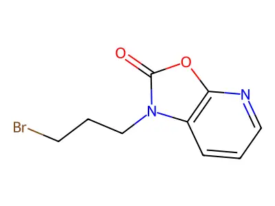 Oxazolo(5,4-b)pyridin-2(1H)-one, 1-(3-bromopropyl)- structure