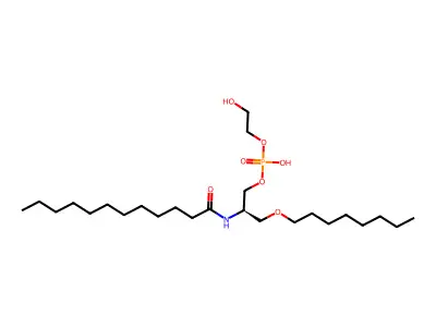 1-Octyl-2-(N-dodecanoylamino)-2-deoxyglycero-3-phosphoglycol structure