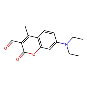 Coumarin, 3-formyl-4-methyl-7-(N,N-diethyl amino)- structure