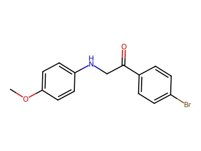 1-(4-Bromophenyl)-2-((4-methoxyphenyl)amino)ethan-1-one structure