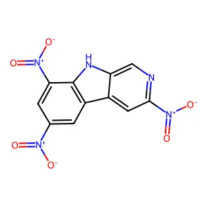 3,6,8-Trinitronorharman structure