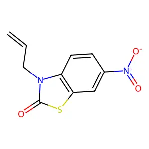 6-Nitro-3-prop-2-enyl-1,3-benzothiazol-2-one structure