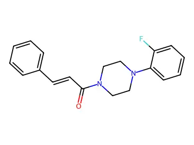 1-(4-(2-Fluorophenyl)piperazinyl)-3-phenylprop-2-EN-1-one structure