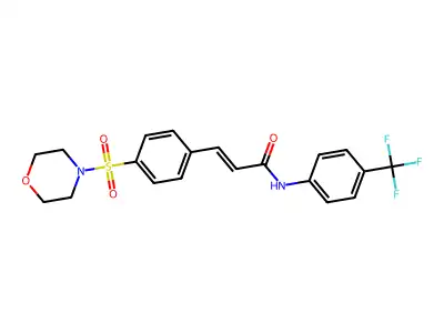 3-(4-(Morpholinosulfonyl)phenyl)-N-(4-(trifluoromethyl)phenyl)acrylamide structure
