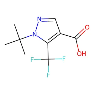 1-tert-Butyl-5-(trifluoromethyl)-1H-pyrazole-4-carboxylic acid structure